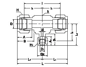 FRUT series clamping sleeve reducing tee joint