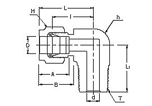 FME series sleeve external thread elbow