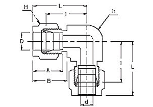 FUE series clamp right Angle elbow