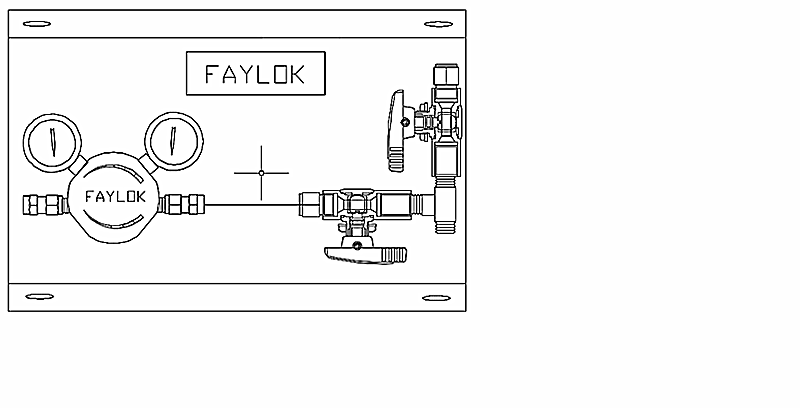 Single bottle air supply panel - ball valve